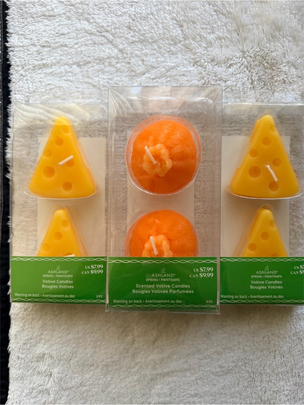 3 sets- Ashland Orange and Yellow Party Votive Candle Pack